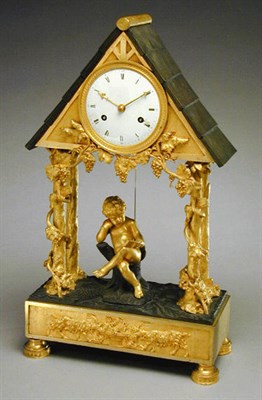Lot 491 - Charles X Gilt-Bronze Mantel Clock Second...