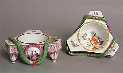 Lot 346 - Pair of German Porcelain Open Salts Early 19th...