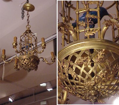Lot 347 - Louis XV Style Gilt-Bronze Six-Light...