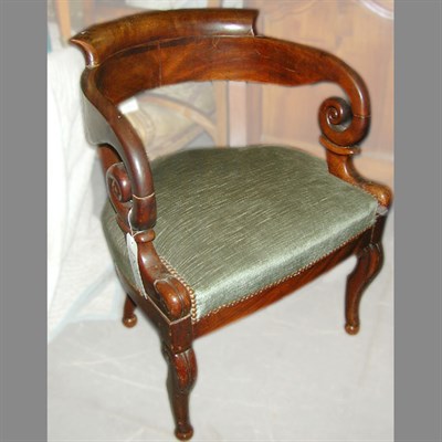 Lot 351 - Empire Mahogany Desk Chair Early 19th century...