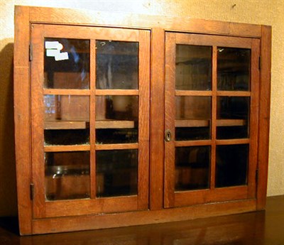 Lot 112 - Mission Style Oak Hanging Cabinet