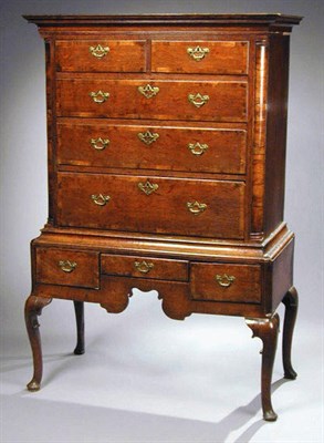 Lot 297 - George II Oak and Walnut Chest on Stand Second...