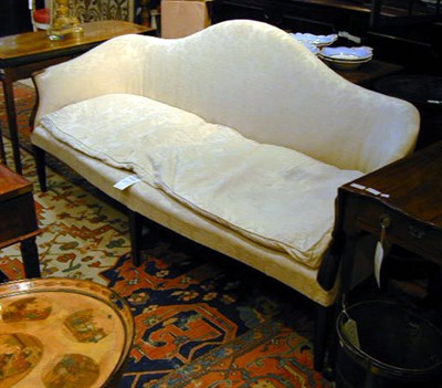 Lot 516 - George III Mahogany Settee Late 18th century...