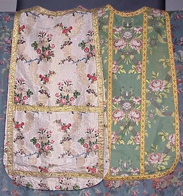 Lot 1195 - Two Brocade Chasuble Sets French, mid 18th...