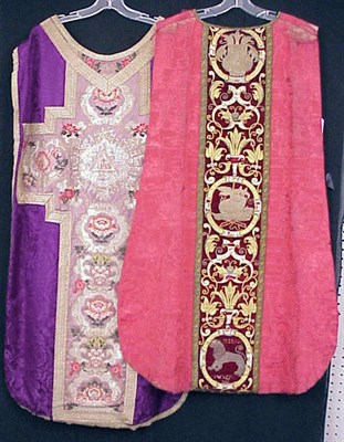 Lot 1177 - Two Chasuble Sets European, 17th and 18th...