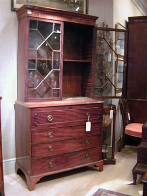 Lot 543 - George III Mahogany Secretary Bookcase