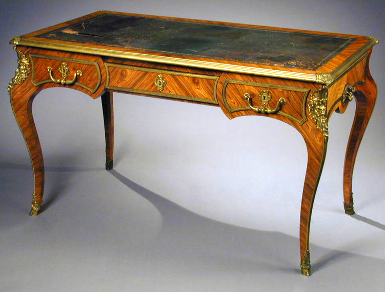 Lot 635 - Louis XV Style Bronze-Mounted Kingwood Bureau...