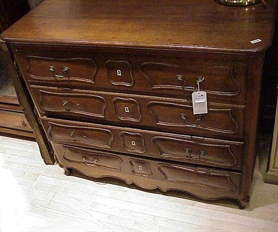 Lot 256 - Provincial Louis XV Style Oak Commode 19th...