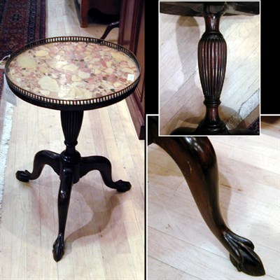 Lot 285 - George III Style Marble Top Mahogany Gueridon