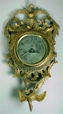 Lot 943 - George III Gilt-Wood Cartel Clock John Garth,...