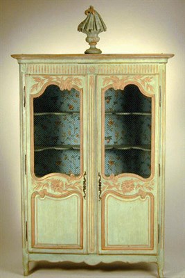 Lot 949 - Provincial Louis XV Green and Taupe Painted...