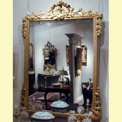 Lot 926 - Louis XVI Painted and Gilt-Wood Overmantel...