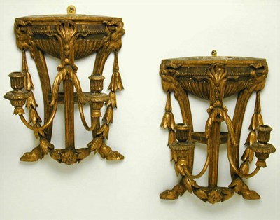 Lot 950 - Pair of George III Style Gilt-Wood Brackets...