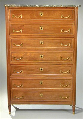 Lot 913 - Louis XVI Mahogany Semainier Late 18th century...