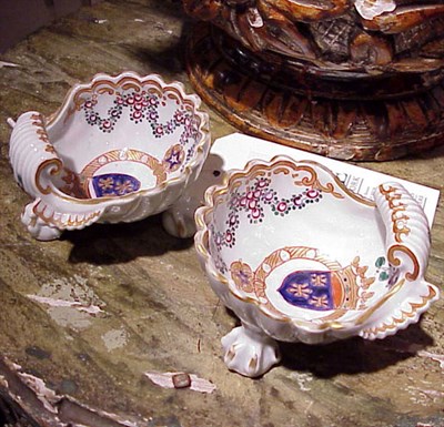 Lot 864 - Pair of Samson Porcelain Open Salts 19th...