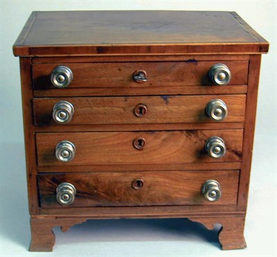 Lot 883 - George III Inlaid Mahogany Miniature Chest...