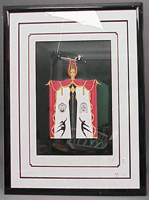 Lot 1219 - Erte Theater Illustration 1978 Depicting a...