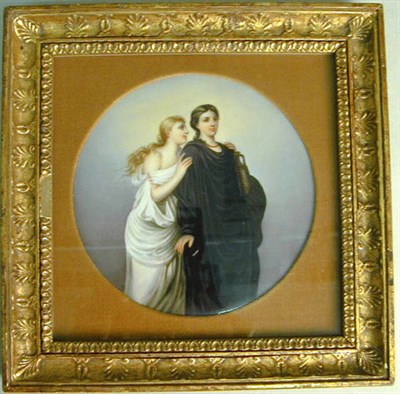 Lot 900 - German Porcelain Plaque Of circular form,...