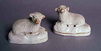 Lot 901 - Group of Six Staffordshire Pottery Figures of...