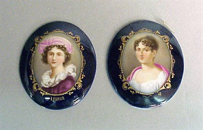 Lot 941 - Pair of German Porcelain Portrait Plaques Late...