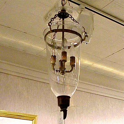 Lot 944 - George III Style Cut Glass Hall Lantern Of...