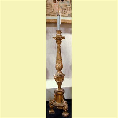 Lot 964 - Louis XVI Gilt-Wood Pricket Candlestick The...