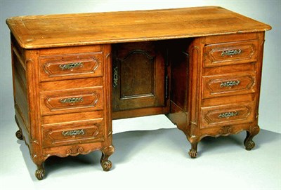 Lot 917 - Provincial Louis XV Walnut Bureau 18th Century...