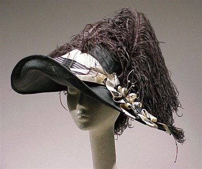 Lot 1293 - William J. My Fair Lady Straw Hat 1950s Black...