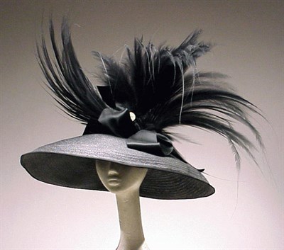 Lot 1294 - William J. Black Straw Hat for the Races 1950s...