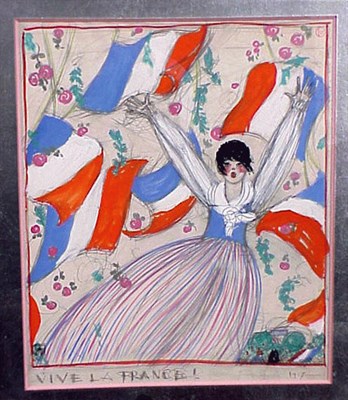 Lot 1281 - Georges Lepape VIVE LA FRANCE! Original...
