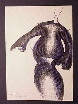 Lot 1245 - Charles James Drawing Signed Charles James,...