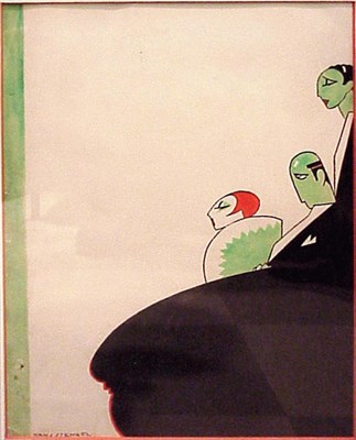Lot 294 - STENGEL, HANS Untitled ink and water color...