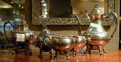 Lot 349 - Silver Plated Five-Piece Tea and Coffee Service