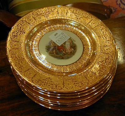 Lot 499 - Set of Ten Gilt-Decorated Porcelain Plates