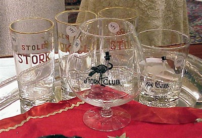 Lot 394 - Group of Stork Club Glasses Comprising seven...