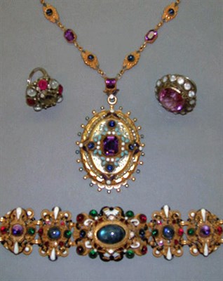 Lot 273 - Group of Hobe Jewelry Comprising stone and...