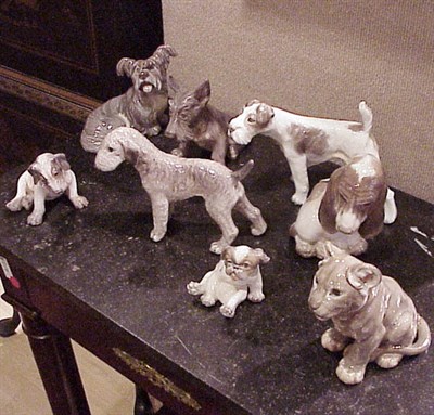 Lot 200 - Group of Eight Danish Porcelain Animal Figurines
