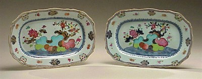 Lot 829 - Pair of Chinese Export Porcelain Famille Rose...