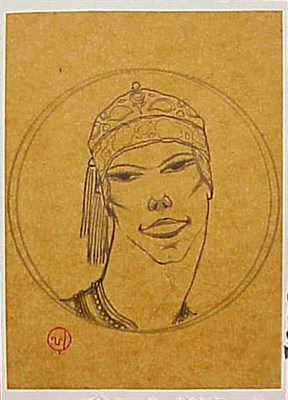 Lot 1266 - Georges Lepape French 1887-1971 STUDY OF...