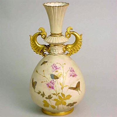 Lot 798 - Group of Four Royal Worcester Gilt-Decorated...
