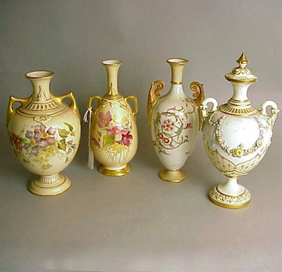 Lot 810 - Group of Seven Royal Worcester Gilt-Decorated...
