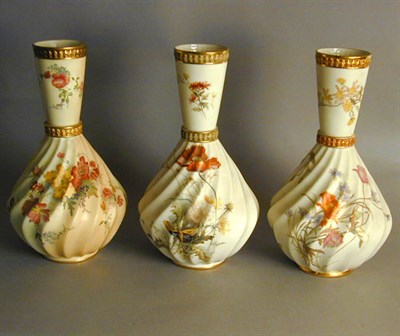 Lot 838 - Group of Three Royal Worcester Gilt-Decorated...