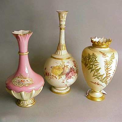 Lot 846 - Group of Five Royal Worcester Gilt-Decorated...