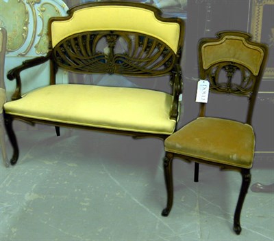 Lot 203 - Art Nouveau Carved Walnut Salon Suite...
