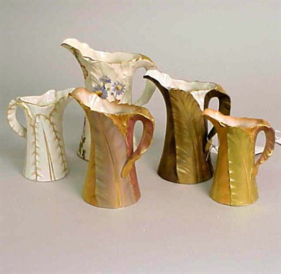 Lot 790 - Group of Five Royal Worcester Gilt-Decorated...