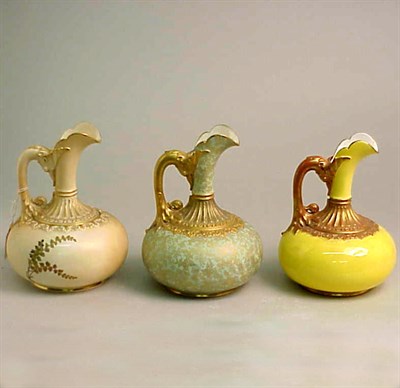 Lot 874 - Group of Six Royal Worcester Gilt-Decorated...
