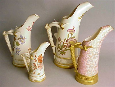 Lot 878 - Group of Eight Royal Worcester Gilt-Decorated...