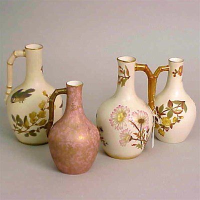 Lot 796 - Group of Five Royal Worcester Gilt-Decorated...