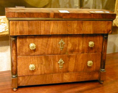 Lot 577 - Empire Rosewood Miniature Chest of Drawers...