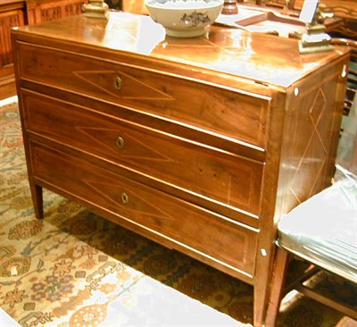 Lot 491 - Italian Neoclassical Inlaid Walnut Commode...